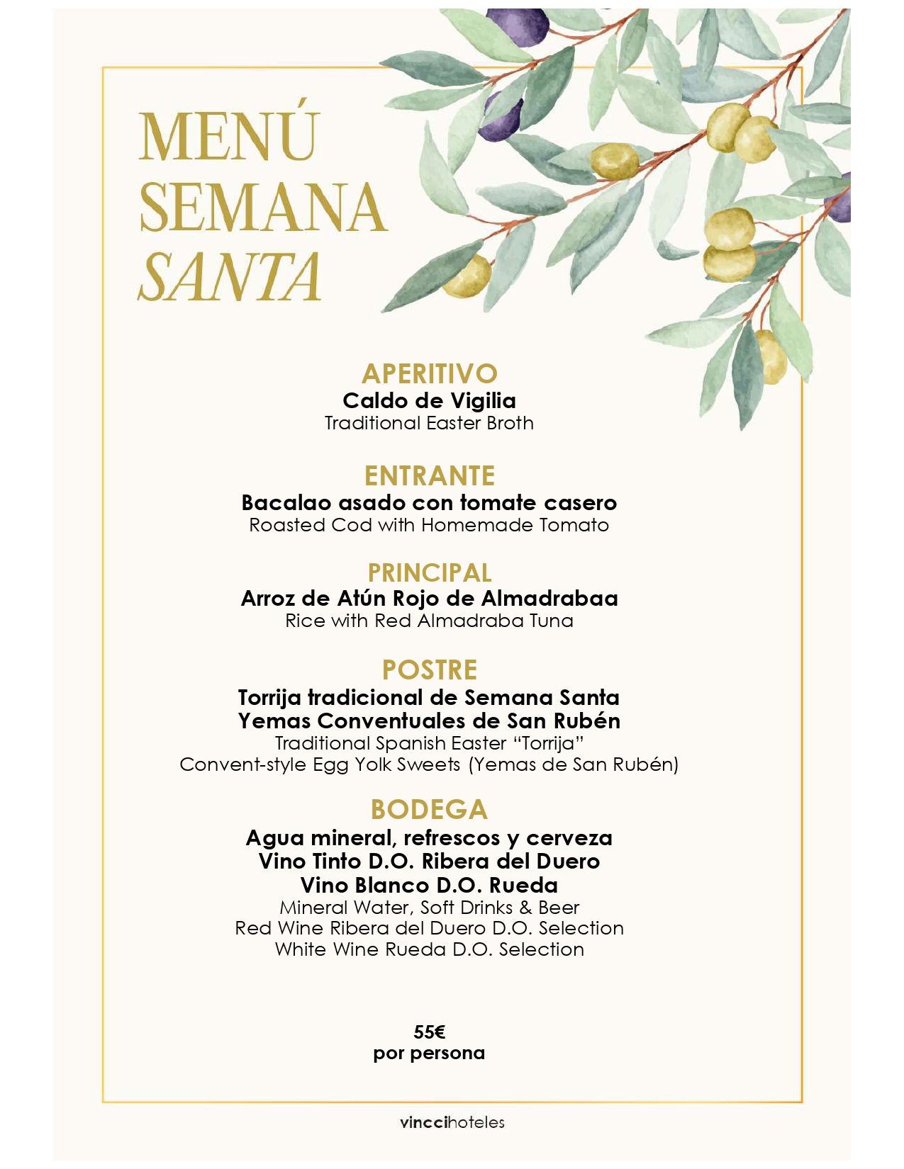 Menu Semana Santa en Restaurante Recoveco en Sevilla
